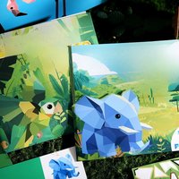 Mr Paper 12pcs/bag Sticker Book Students' Handmade 3D Geometric Collage DIY Stickers Early Educational Stickers For Journal