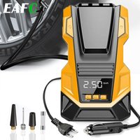 EAFC Przenośny kompresor powietrza do opon samochodowych 150PSI Cyfrowa pompka powietrza AC220 DC12V z oświetleniem LED do samochodu, motocykla, roweru