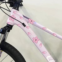 AliExpress NONE JDM Sakura Petals Road Bicycle Frame Stickers Top Tube Waterproof Flower DIY Decoration Accessories Bike Durable Vinyl Decals