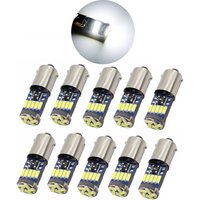 10pcs Ba9s T4W LED Car Light Bulbs White 4014 15-SMD T11 H6W LED Canbus car Interior Dome Map Light Kit for Audi A4 B6 B7 Sedan