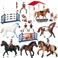 Farm Animals Horse Model Action Appaloosa Harvard Hannover Clydesdale Quarter Arabian Horse Figures Equestrian Toys for Children