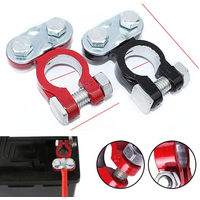 2Pcs Car Battery Terminal Clamp Pile Head Connector Clip Pole Post Heavy-duty Clamp Clip Terminal Pile Head for Auto Boat Truck