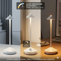 Rechargeable Touch LED Table Lamp Creative Dining Desk Light Touch Control for Hotel Bar Coffee Shop Decorative Lighting