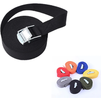 AliExpress 1M/2M/3M/4M/5M Tow Rope Strong Ratchet Belt Black Buckle Tie-Down Belt Cargo Straps for Car Motorcycle Bike Metal Buckle