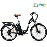 Varstrom City Elektrofahrrad Damen Fahrrad 26" 28" Silverfish E-Bike 250W Heckmotor 36V 13Ah Lithium-Ionen-Akku Bis zu 80KM Lange Reichweite Mit Suntour NEX Federgabel und hydraulischen