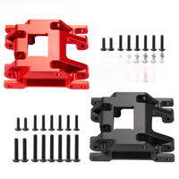 AXSPEED Metal Chassis Skid Plate Transmission Mount for 1/18 RC Crawler Car TRX4M Bronco Defender Upgrade Parts