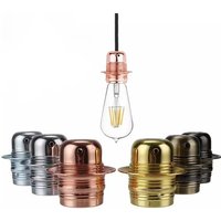 DIY Vintage E27 LED Lamp Holder Industrial Pendant Light Bulb Base With Ring Retro Screw Socket Fitting Adapter Lamp Socket