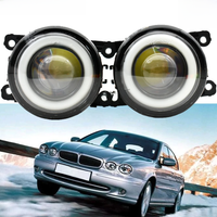 High QualitFor 2001-2009 Jaguar X-Type (CF1) Saloon Car LED Bulb Fog Light + Angel Eye DRL Daytime Running Light 12V Accessories