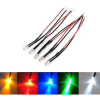 10Pcs Flashing 5mm Pre Wired Ultra Bright LEDs Emitting Diodes LED Bulb Lights for Hobbyists Model 3V 5V6V9V 12V 24V 36V 48V