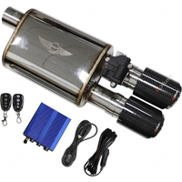 EPLUS Car Silencer Stainless Exhaust System Electric Valve Control Exhaust Pipe Kit Adjustable Valve Angle Carbon Nozzle