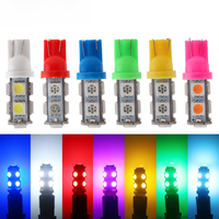 12V 24V W5W 194 T10 5050 9SMD LED Bulb RV Camper Truck Car Door License Plate Reading Light White Blue Red Green Amber Pink 4PCS