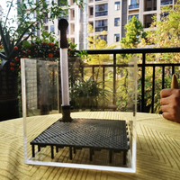 AliExpress NONE transparent acrylic shrimp fish tank filter system aquarium square UGF box under gravel filter box, water grass breeding box