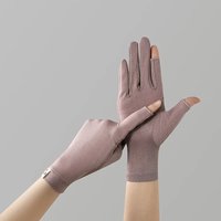 Spring Summer Thin Gloves Women Touch Screen Gloves Anti-UV Breathable Non Slip Riding Driving Gloves