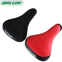 AliExpress WALGUN BMX Bike Saddle Black/Red for Fixed Gear BMX Bicycles Saddles Flannelette Suede Cover Soft Railed Seat Wheelie Seats