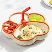 Baby Safe Silicone Dining Plate Suction Cartoon Children Dishes Feeding Toddler Training Tableware Retro Kids Cute Cat Claw Bowl