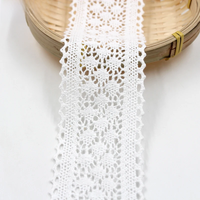 5Yards 5-6cm Wide White Beige Black Cotton Lace Ribbon DIY Handmade LACE TRIMS Garment Accessories