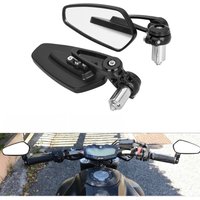 AliExpress NONE 22mm CNC Motorcycle Handlebar Mirror - Universal Fit Aluminum Alloy Bar End Rearview Mirror for Custom Bike Modification