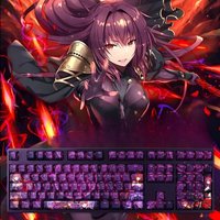 108 Keys PBT 5 Sides Dye Subbed Keycaps Cartoon Anime Gaming Key Caps Scathach Backlit Keycap For Fate Grand Order FGO