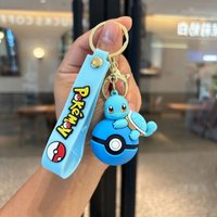 1/10PCS Pokémon Poké Ball Keychain Set,Pikachu Eevee Charmander figure Keychain,Anime Collectible Key Ring for Bag Backpack Gift
