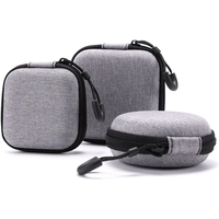 Portable Zipper Earphone Case Bag for Airpod Earpods KZ BA10 AS10 ES4 Charging Cable Accessories Mini Carrying Storage Bag Pouch