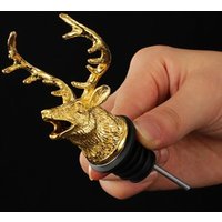 Wine Pourer Alloy Deer Elk Wine Stopper Cocktails Beer Whiskey Dispenser Bar Accessories