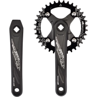 AliExpress GOLDIX Square Hole Bicycle Crankset Aluminum Alloy MTB Crank 165/170/175mm Length Narrow Wide Teeth 104BCD 32/34/36/38/40/42T