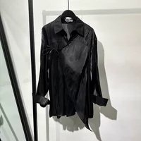 Owen Seak Men Casual Shirts High Street Style Men's Clothing Spring Male Autumn Black Long Sleeve Shirts image 4