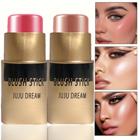 Natural Nude Blush Stick Multi-Functional Face & Lip Makeup Brightening Contour Waterproof Long Lasting Safe