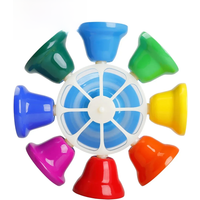 Orff 8-Note Hand Bell Rotating Clock Percussion Instrument With Striking Stick Colorful Toys Children Baby Musical Education