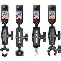 AliExpress DIXSG Motorcycle Bicycle Double Clip Bracket for Insta360 One X4 X3 X2 GoPro 12 11 10 9 Selfie Stick Monopod Mount Handlebar Stand