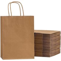 10PCS Kraft Paper Bags Reusable Grocery Shopping Gift Bags For Packaging Craft Gifts Wedding Business Retail Party Bags