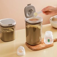 Baby milk powder sealed storage tank, with magnetic suction spoon, three capacities optional, portable snack seasoning tank