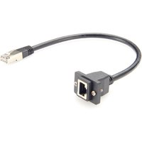 Panel Mount RJ45 CAT6 Ethernet Cable with Screw Lock 1Gbps 250MHz Network cord for Chassis and Network Cabinet mount