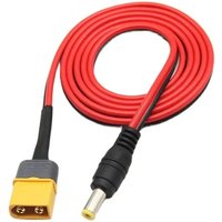 1 Meter 8A Amass Male Connector Adapter XT60 XT30 T Plug to DC 5.5 2.1 Silicone Charging Cable Wire Power Supply for FPV Drone