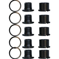 AliExpress GANOPPER 5pc MTB mountain bike folding bike refitting carbon fiber crankset monoblock screw crank chain wheel fix disc bolt nut chainring