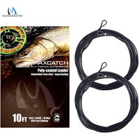 Maximumcatch 2pcs 7-10ft 12-25lb Monofilament Core Fly Fishing Poly Leader Line 3-6ips Floating/Sinking leader Fishing line