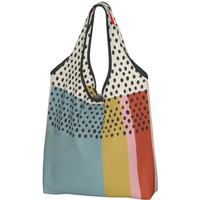 Custom Fashion Print Yayoi Kusama Infinity Dots Shopping Tote Bag Portable Shopper Shoulder Handbag