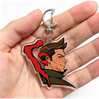 Supernatural Dean Winchester Acrylic Keychain Mark of Cain Charm Collectible Item for Fans