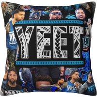 Custom Jey Uso Yeet Cushion Cover Decoration Print Throw Pillow for Sofa Double-sided