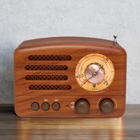 Classical Retro FM AM Radio Desktop Receiver Rechargeable Portable MP3 Radios Stereo 3W Bluetooth Speaker AUX USB