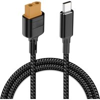 USB C to XT60 Adapter Type-C to XT60 Charging Cable PD 100W 20V/5A Charging Cord for Tool-kitrc M7 M6 M6D M8S AMASS Charger