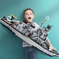 Huge size 1560PCS Navy war ship Army ship model warship 6 in 1 multi-shape combination building blocks to build a boy toy set