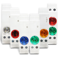 Din Rail Mount LED Signal Lamp Series AC/DC 24V 220V Indicating Indication Pilot Lights JD9