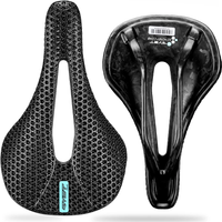 AliExpress Lexon RYET 3D Printed Bike Carbon Saddle 140mm 142mm Super Light Road MTB Racing EVA Saddles Bicycle Seat Cushion Cycling Seating Part
