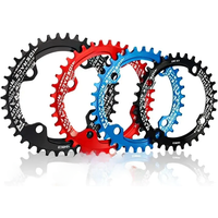 AliExpress riderace RIDERACE Bicycle Crank Chainring 104BCD Round Shape Narrow Wide 32T/34T/36T/38T Mountain Bike Crankset Chainwheel Single Plate