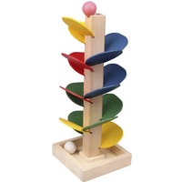 Mini Colorful Tree Marble Ball Run Track Building Blocks Kids Wooden Toys Montessori Learning Educational Toys for Children