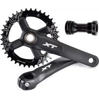 AliExpress GOLDIX XT Bicycle Crankset 104BCD MTB Bike Crank Chainring Bike 170mm 175mm Black Round Oval 32T 34T 36T 38T Aluminum Alloy with Bottom