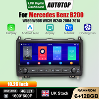10.26 Inch 1600*600P Android 15 Car Radio For Mercedes Benz B200 W169 W245 W906 Sprinter W639 Vito GPS Multimedia Wireless CarPlay Android Auto BT DSP RDS SWC Car Intelligent Systems