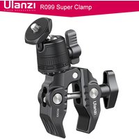 Ulanzi R099 Camera Super Clamp Mount with 360° Adjustable Mini Ball Head Magic Arm 1/4 Screw for DSLR Rig Monitor Motorcycle