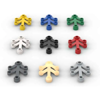 MOC 10PCS 2423 Plant Leaves 4X3 Coupling Building Blocks Flowers And Grass Tree Leaf Brick Particle Toy Children Birthday Gifts